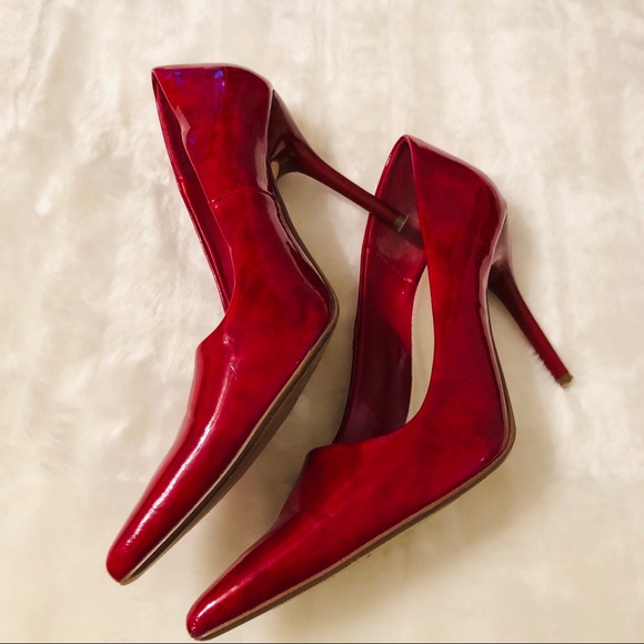 Delicious Shoes - Cherry Red Pointy Toe Heels